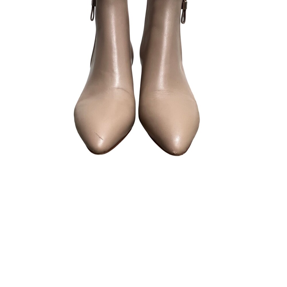 Kate Spade New York Alessia Leather Side Zip Ankle Bootie Size 8.5 Nude Beige - Picture 4 of 14